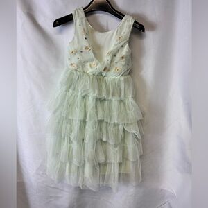 Disney Mint Green Layered Kids Dress Princess Tina Tulle Dress Size 5/6